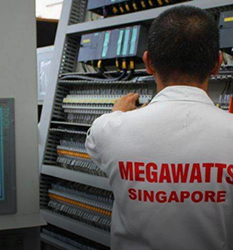 Industrial electrical services in progress
